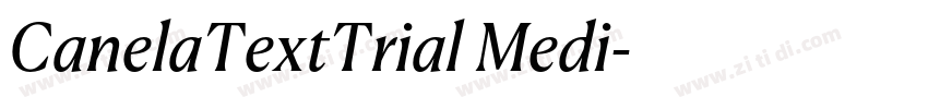 CanelaTextTrial Medi字体转换